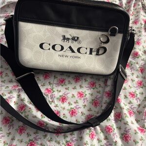 Coach Black and Cream Crossbody Bag